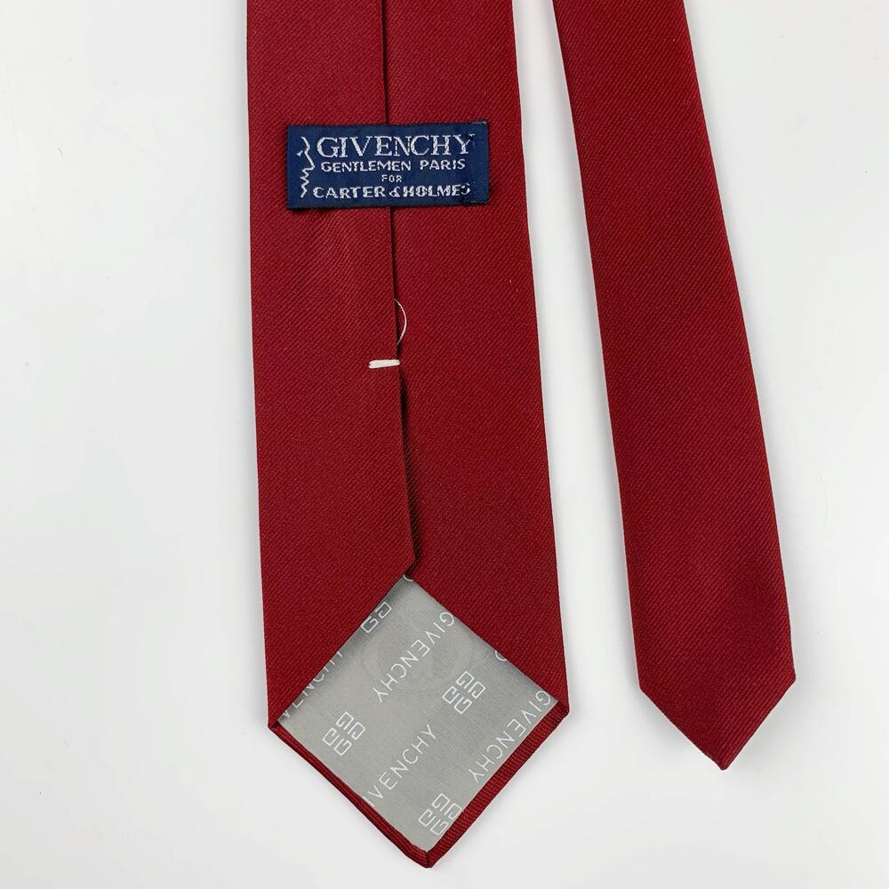 Givenchy Tie Gentlemen Paris for Carter & Holmes Red Silk Blend Polar Bear - Picture 3 of 4